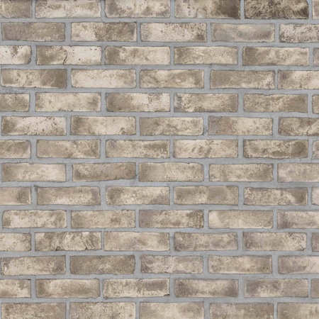 Doverton Gray 105 In X 28 In Clay Brick Mosaic Tile, 5PK